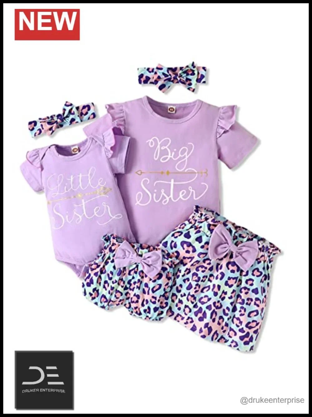 Toddler Baby Girl Summer Matching Sister Outfits Cotton Blend Romper Shirt